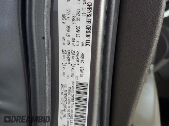 2012 Dodge Durango SXT with VIN 1C4RDHAG5CC180746, listed as a Copart auction lot 53272455 with 206,012 mi miles and Salvage Title. Bid and sale history available at carsss.com. Image 13.