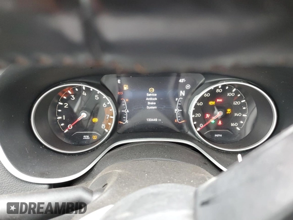 2018 Jeep Compass Latitude with VIN 3C4NJCBB8JT240940, listed as a Copart auction lot 49711225 with 133,449 mi miles and Salvage Title. Bid and sale history available at carsss.com. Image 9.
