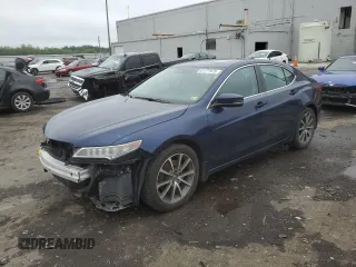 2017 Acura TLX V6 w/Technology Pkg with VIN 19UUB3F55HA002009, listed as a Copart auction lot 61171975 with 128,674 mi miles and Salvage title. Bid and sale history available at DreamBid. Image 1.
