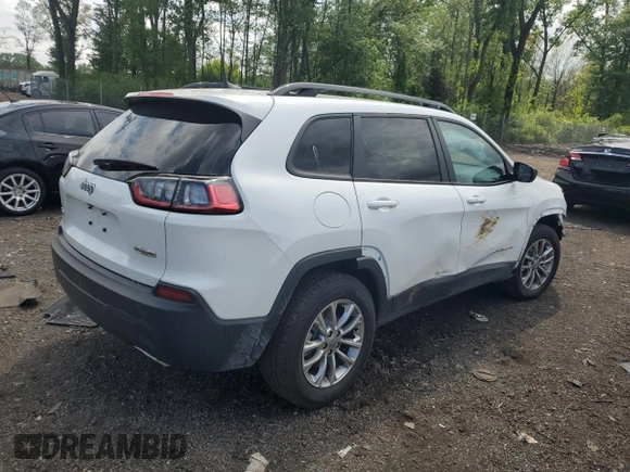 2022 Jeep Cherokee Latitude Lux with VIN 1C4PJMMX1ND530147, listed as a Copart auction lot 58652975 with 16,332 mi miles and Salvage title. Bid and sale history available at DreamBid. Image 3.