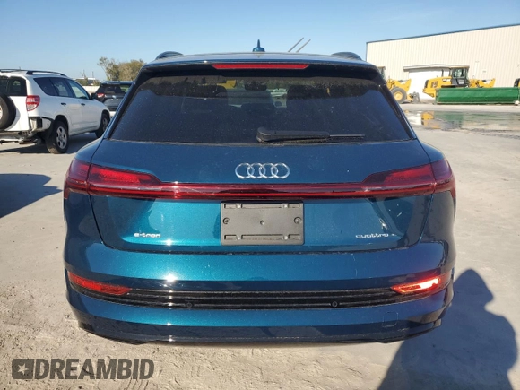 2023 Audi e-tron Premium with VIN WA1AAAGE0PB011503, listed as a Copart auction lot 46042595 with 17,440 mi miles and Salvage Title. Bid and sale history available at DreamBid. Image 6.
