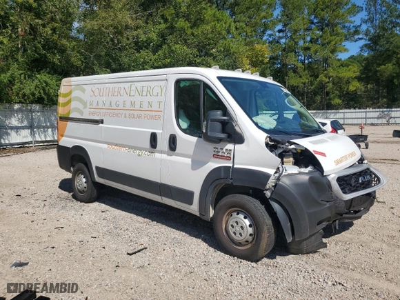 2021 Ram ProMaster Cargo Van with VIN 3C6LRVAG3ME558831, listed as a Copart auction lot 68833904 with 56,941 mi miles and Salvage Title. Bid and sale history available at carsss.com. Image 4.