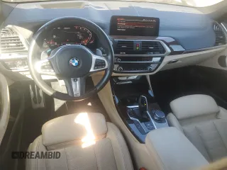 2020 BMW X3 M40i with VIN 5UXTY9C01L9B03869, listed as a Copart auction lot 46637515 with 57,052 mi miles and Salvage Title. Bid and sale history available at DreamBid. Image 8.