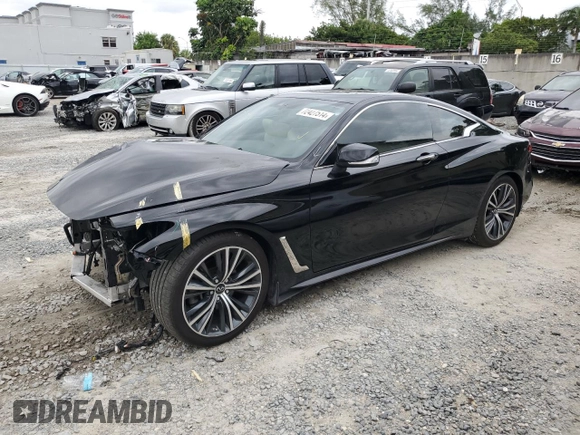 2020 Infiniti Q60 Luxe with VIN JN1EV7EK3LM340320, listed as a Copart auction lot 72427514 with 15,947 mi miles and Non Repairable. Bid and sale history available at carsss.com. Image 1.