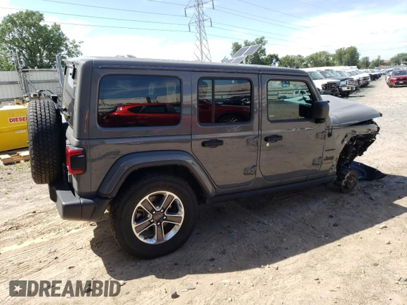 2022 Jeep Wrangler Unlimited Sahara Altitude with VIN 1C4HJXEG4NW248402, listed as a Copart auction lot 63052465 with 36,732 mi miles and Salvage title. Bid and sale history available at DreamBid. Image 3.