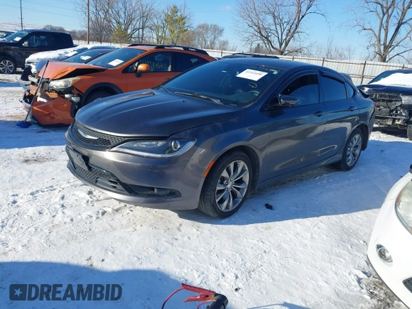 2015 Chrysler 200 S with VIN 1C3CCCBB7FN573949, listed as a IAAI auction lot 41314490 with 112,410 mi miles and . Bid and sale history available at DreamBid. Image 2.