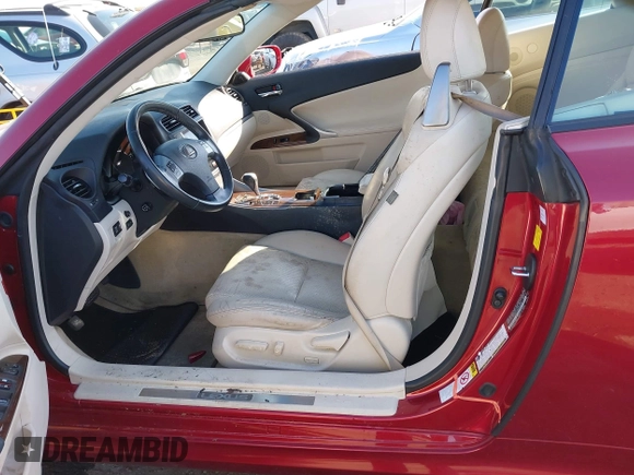 2011 Lexus IS 250 C with VIN JTHFF2C28B2516422, listed as a IAAI auction lot 38744549 with 84,914 mi miles and . Bid and sale history available at DreamBid. Image 6.