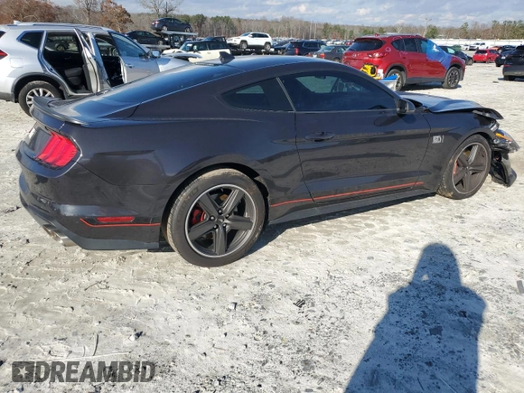 2023 Ford Mustang Mach 1 with VIN 1FA6P8R07P5501641, listed as a Copart auction lot 85503074 with 15,331 mi miles and Salvage title. Bid and sale history available at DreamBid. Image 3.