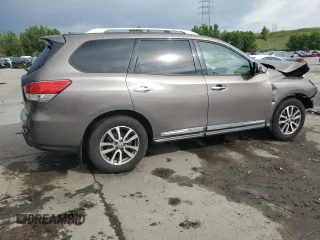 2014 Nissan Pathfinder S with VIN 5N1AR2MMXEC625185, listed as a Copart auction lot 60523805 with Not provided miles and Salvage title. Bid and sale history available at DreamBid. Image 3.