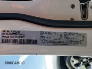2021 Jeep Compass Limited с VIN 3C4NJDCB2MT506624, выставлен на аукционе Copart как лот 55337665 с пробегом Не указан миль и Списание • Salvage title. История ставок и продаж доступна на DreamBid. Изображение 13.