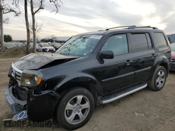 2014 Honda Pilot EX-L with VIN 5FNYF3H55EB028226, listed as a Copart auction lot 42450295 with 112,011 mi miles and Salvage Title. Bid and sale history available at carsss.com. Image 1.