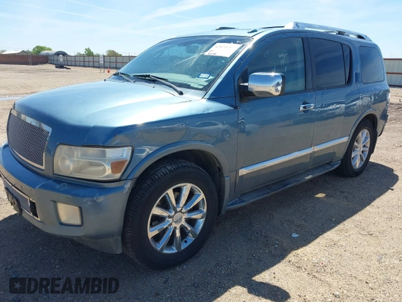2008 Infiniti QX56 with VIN 5N3AA08C48N907934, listed as a IAAI auction lot 42070287 with 220,766 mi miles. Bid and sale history available at carsss.com. Image 6.