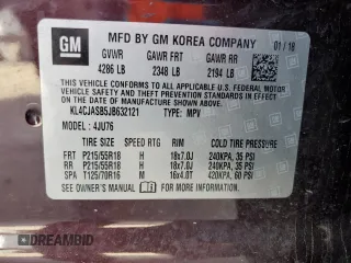 2018 Buick Encore Preferred with VIN KL4CJASB5JB632121, listed as a Copart auction lot 55788445 with 88,232 mi miles and Clean Title. Bid and sale history available at DreamBid. Image 13.