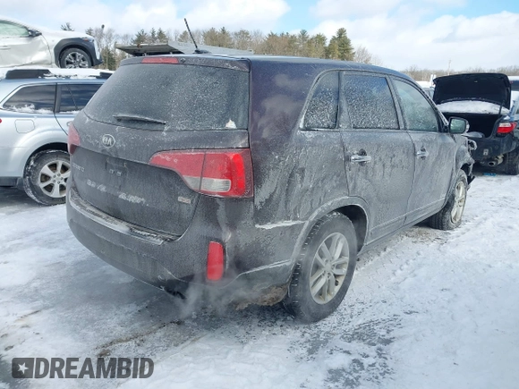 2014 Kia Sorento LX with VIN 5XYKTCA63EG540626, listed as a IAAI auction lot 41597949 with 126,683 mi miles and . Bid and sale history available at carsss.com. Image 4.