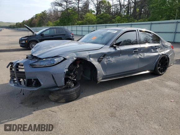 2024 BMW M3 Competition xDrive z VIN WBS43AY06RFT60878, wystawiony jako Copart lot #59680505 z przebiegiem 6 551 mil mil oraz Szkoda całkowita • Salvage title. Historia ofert i sprzedaży dostępna na DreamBid. Obrazek 1.