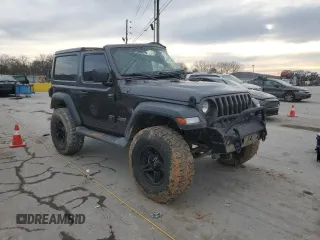 2018 Jeep Wrangler Sport with VIN 1C4GJXAG6JW320082, listed as a Copart auction lot 46757405 with 78,256 mi miles and Salvage Title. Bid and sale history available at carsss.com. Image 4.