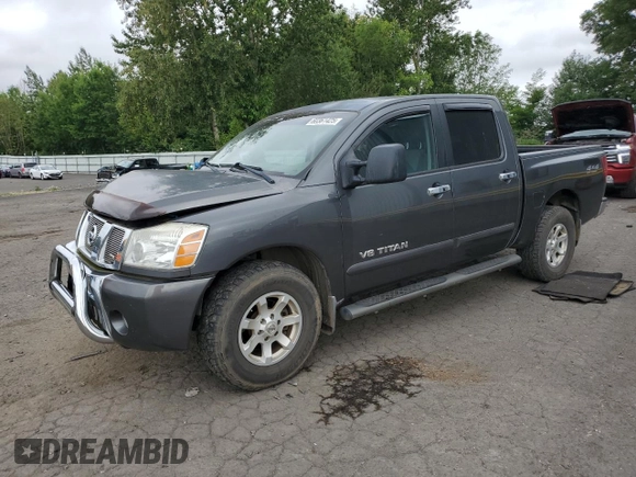 2007 Nissan Titan SE with VIN 1N6AA07B87N201924, listed as a Copart auction lot 60361425 with 167,659 mi miles and Salvage title. Bid and sale history available at DreamBid. Image 1.