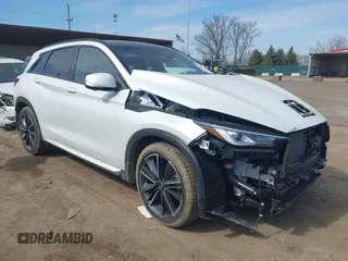 2024 Infiniti QX50 Sport with VIN 3PCAJ5FB2RF112904, listed as a IAAI auction lot 41893781 with 6,277 mi miles and . Bid and sale history available at DreamBid. Image 1.