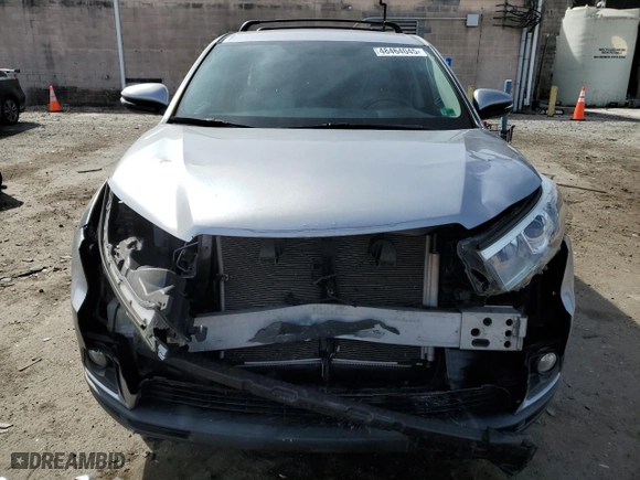 2016 Toyota Highlander LE with VIN 5TDBKRFH4GS285510, listed as a Copart auction lot 48464045 with 106,744 mi miles and Salvage Title. Bid and sale history available at carsss.com. Image 5.