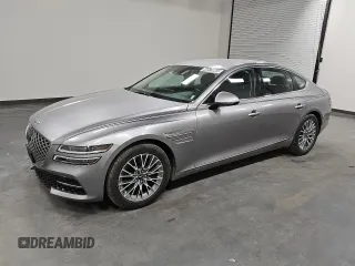 2023 Genesis G80 2.5T with VIN KMTGB4SC6PU193055, listed as a Copart auction lot 46870665 with 32,301 mi miles and Clean Title. Bid and sale history available at carsss.com. Image 1.