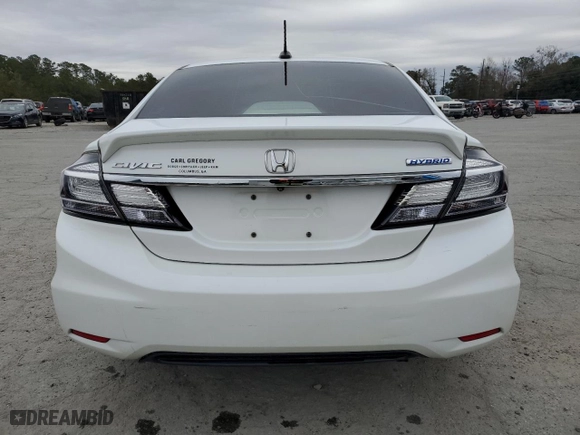 2013 Honda Civic Hybrid with VIN 19XFB4F36DE002586, listed as a Copart auction lot 41811415 with NaN miles and Salvage Title. Bid and sale history available at carsss.com. Image 6.
