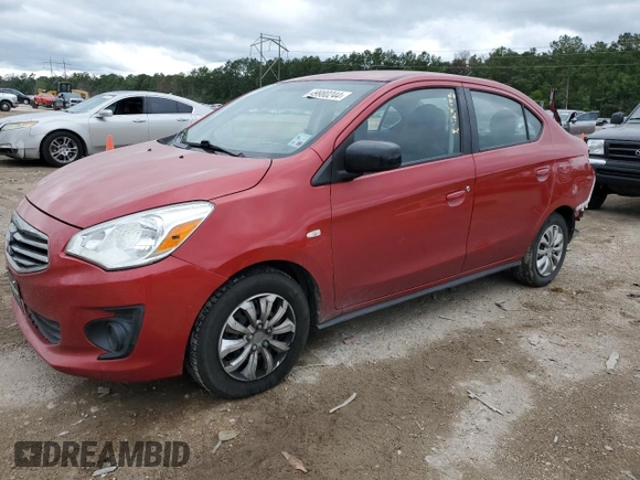 2019 Mitsubishi Mirage G4 ES with VIN ML32F3FJ2KHF09090, listed as a Copart auction lot 49980244 with 93,499 mi miles and Salvage Title. Bid and sale history available at carsss.com. Image 1.