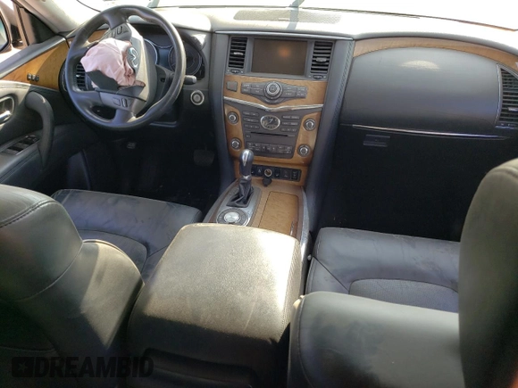 2012 Infiniti QX56 8-passenger with VIN JN8AZ2ND8C9715162, listed as a Copart auction lot 71669624 with 0 mi miles and Salvage Title. Bid and sale history available at carsss.com. Image 8.