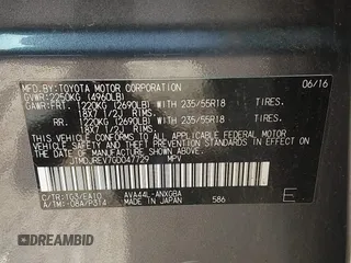 2016 Toyota RAV4 Hybrid Limited with VIN JTMDJREV7GD047729, listed as a IAAI auction lot 41833765 with 114,830 mi miles. Bid and sale history available at carsss.com. Image 9.