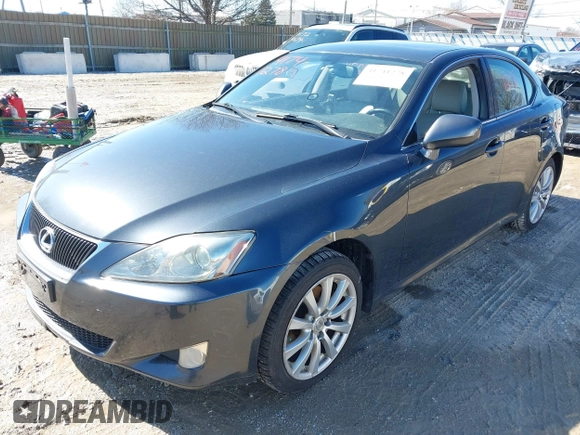 2007 Lexus IS 250 with VIN JTHCK262X75010574, listed as a IAAI auction lot 41741278 with 154,327 mi miles. Bid and sale history available at carsss.com. Image 2.