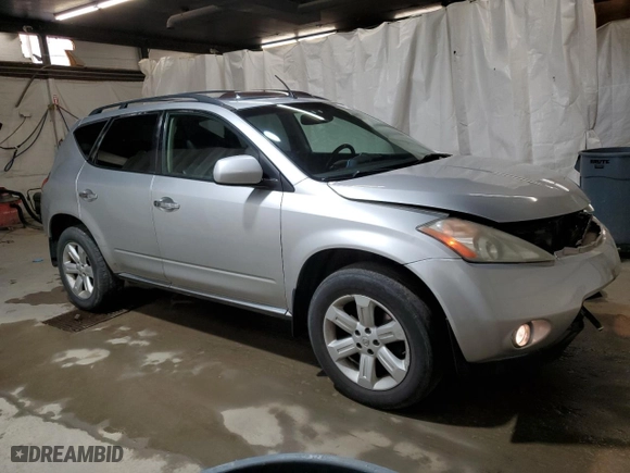 2007 Nissan Murano SL with VIN JN8AZ08W97W602961, listed as a Copart auction lot 49782235 with 125,324 mi miles and Salvage Title. Bid and sale history available at carsss.com. Image 4.