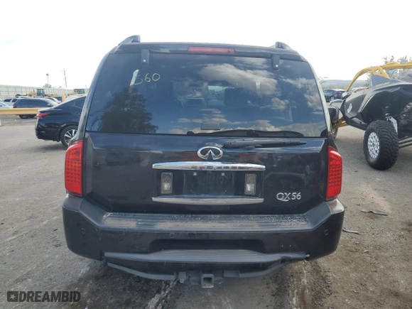 2006 Infiniti QX56 with VIN 5N3AA08C66N804222, listed as a Copart auction lot 70717744 with 0 mi miles and Salvage Title. Bid and sale history available at carsss.com. Image 6.