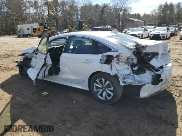 2025 Honda Civic Sedan LX with VIN 2HGFE2F2XSH523493, listed as a Copart auction lot 46937755 with 10,134 mi miles and Salvage Title. Bid and sale history available at carsss.com. Image 2.
