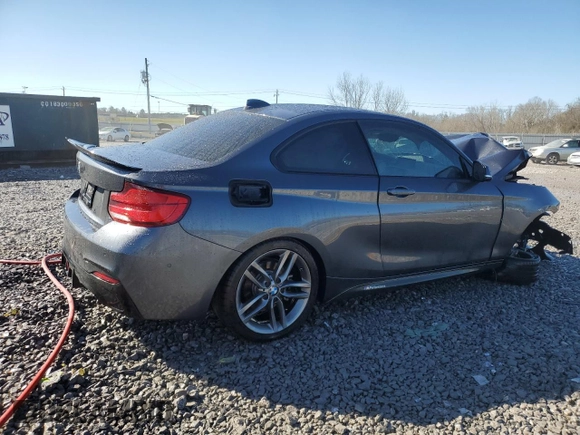 2018 BMW 2 Series 230i with VIN WBA2J1C56JVD09687, listed as a Copart auction lot 46861805 with 79,146 mi miles and Salvage Title. Bid and sale history available at carsss.com. Image 3.