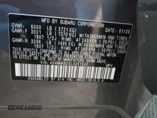 2020 Subaru Ascent Premium z VIN 4S4WMABD5L3451542, wystawiony jako Copart lot #78456024 z przebiegiem Nie podano mil oraz Szkoda całkowita • Salvage title. Historia ofert i sprzedaży dostępna na DreamBid. Obrazek 13.