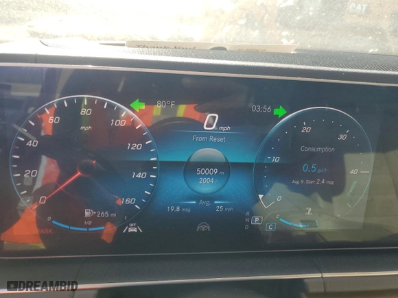 2020 Mercedes-Benz GLE with VIN 4JGFB4KB1LA136495, listed as a Copart auction lot 48683675 with 50,009 mi miles and Salvage Title. Bid and sale history available at carsss.com. Image 9.