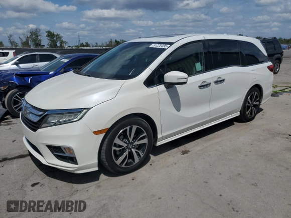 2020 Honda Odyssey Elite with VIN 5FNRL6H99LB063690, listed as a Copart auction lot 51225435 with 70,721 mi miles and Salvage Title. Bid and sale history available at DreamBid. Image 1.