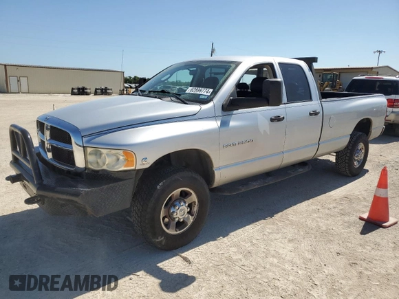 2005 Dodge Ram 2500 SLT with VIN 3D7KS28C55G860255, listed as a Copart auction lot 62899774 with 356,979 mi miles and Clean Title. Bid and sale history available at carsss.com. Image 1.