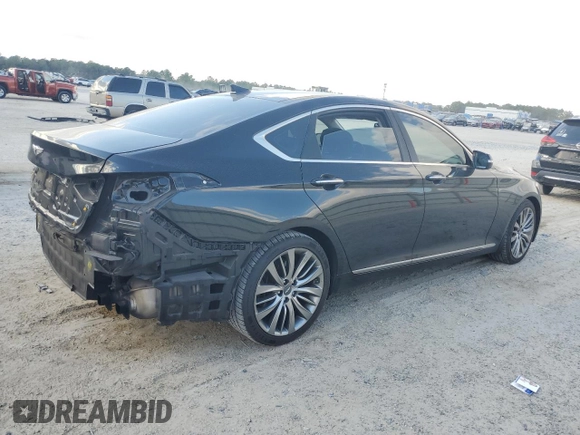 2017 Genesis G80 Ultimate z VIN KMHGN4JF2HU183072, wystawiony jako Copart lot #81121214 z przebiegiem 127 888 mil mil oraz Szkody całkowita. Historia ofert i sprzedaży dostępna na DreamBid. Obrazek 3.