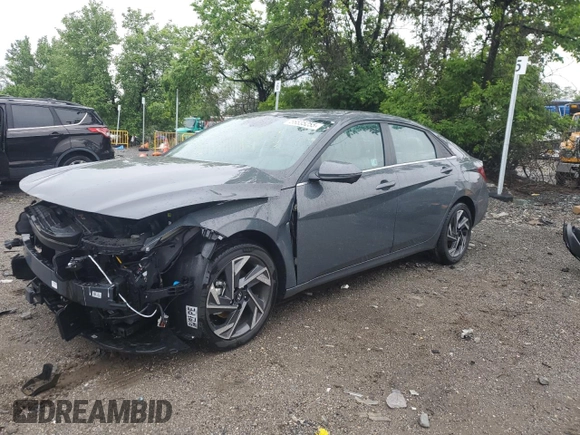 2024 Hyundai Elantra Limited z VIN KMHLP4DG7RU830399, wystawiony jako Copart lot #56535255 z przebiegiem 524 mil mil oraz Szkoda całkowita • Salvage title. Historia ofert i sprzedaży dostępna na DreamBid. Obrazek 1.