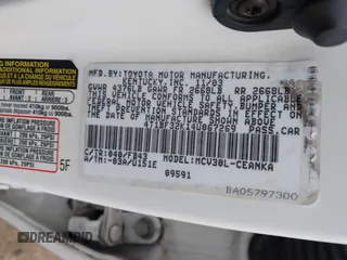 2004 Toyota Camry LE with VIN 4T1BF32K14U067269, listed as a IAAI auction lot 41528507 with 208,346 mi miles. Bid and sale history available at carsss.com. Image 9.