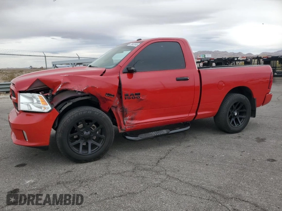 2017 Ram 1500 Express with VIN 3C6JR6AT9HG745754, listed as a Copart auction lot 47982095 with 56,973 mi miles and Salvage title. Bid and sale history available at DreamBid. Image 1.