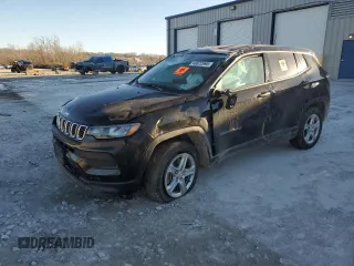 2024 Jeep Compass Sport with VIN 3C4NJDAN4RT100350, listed as a Copart auction lot 46822695 with 40,451 mi miles and Salvage title. Bid and sale history available at DreamBid. Image 1.