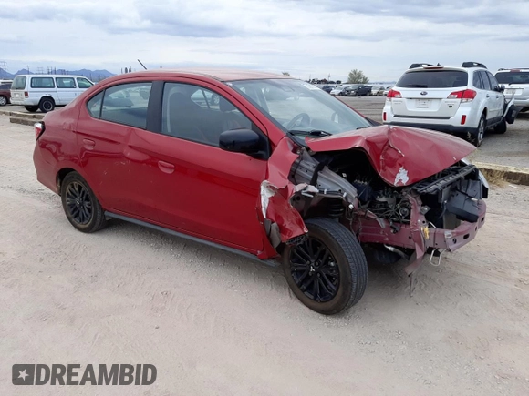 2022 Mitsubishi Mirage G4 ES with VIN ML32FUFJXNHF02852, listed as a Copart auction lot 78301073 with 0 mi miles. Bid and sale history available at carsss.com. Image 4.