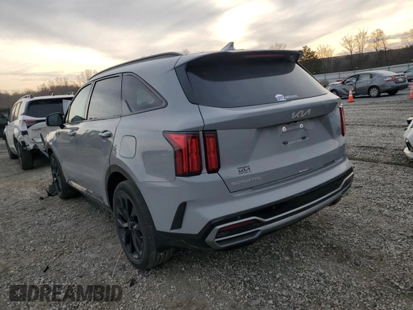 2023 Kia Sorento SX z VIN 5XYRK4LF1PG178674, wystawiony jako Copart lot #45559735 z przebiegiem 32 742 mil mil oraz Szkoda całkowita • Salvage title. Historia ofert i sprzedaży dostępna na DreamBid. Obrazek 2.
