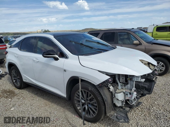 2020 Lexus RX 450h F Sport Performance with VIN 2T2YGMDA1LC043924, listed as a Copart auction lot 58921455 with 36,032 mi miles and Salvage title. Bid and sale history available at DreamBid. Image 4.