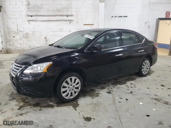 2014 Nissan Sentra S with VIN 3N1AB7AP9EL615193, listed as a Copart auction lot 51982455 with 133,694 mi miles and Clean Title. Bid and sale history available at carsss.com. Image 1.