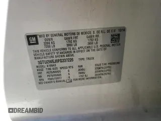 2015 GMC Sierra 1500 Denali with VIN 3GTU2WEJ8FG237226, listed as a Copart auction lot 48175385 with 149,405 mi miles and Salvage Title. Bid and sale history available at DreamBid. Image 12.