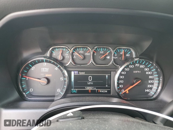 2015 Chevrolet Silverado 1500 LT with VIN 3GCUKREC8FG284565, listed as a Copart auction lot 52760805 with 128,501 mi miles and Salvage Title. Bid and sale history available at DreamBid. Image 9.
