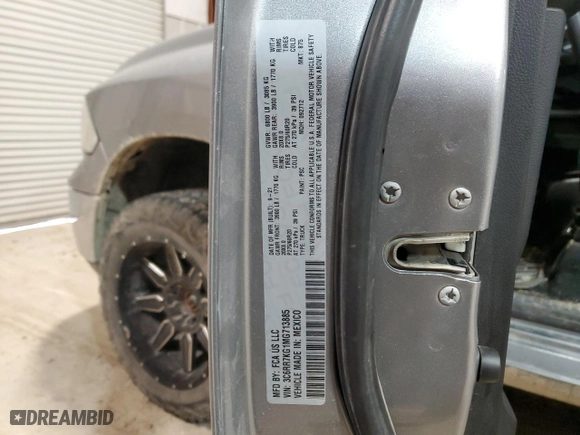 2021 Ram 1500 Classic Tradesman with VIN 3C6RR7KG1MG713885, listed as a Copart auction lot 46315315 with 106,668 mi miles and Clean Title. Bid and sale history available at carsss.com. Image 12.