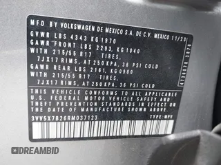 2024 Volkswagen Taos S z VIN 3VV5X7B26RM037123, wystawiony jako IAAI lot #42447853 z przebiegiem 32 395 mil mil oraz . Historia ofert i sprzedaży dostępna na DreamBid. Obrazek 9.